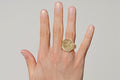 Luxury Gold Filled Hexagon St George Dragon Slayer Sovereign Ring Multiple Sizes