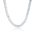 Premium 9mm Silver Cuban Curb Chain Necklace – 20 & 24 Inches, Sleek & Durable