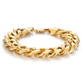 15mm Gold Cuban Link Bracelet – 8 Inches, Heavy 65g