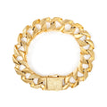 14mm Chunky Yellow Gold Curb Cuban Bracelet – Fits 8-Inch Wrist