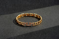 8mm Mum Cuban Bracelet – Full Link, Pink Stones – Fits 8-Inch Wrist - 22g