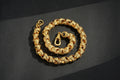 Gold Patterned Acorn Chain Necklace 28” Heavy 315g XL Statement Jewellery