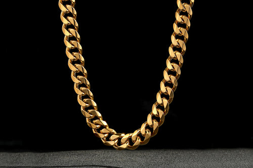 15mm Gold Cuban Link Chain – 24 Inches, Heavyweight 206g
