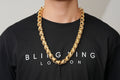Gold Patterned Acorn Chain Necklace 28” Heavy 315g XL Statement Jewellery
