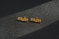 Yellow Gold CZ MUM Stud Earrings 3g Women’s Jewellery Gift