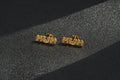 Yellow Gold CZ MUM Stud Earrings 3g Women’s Jewellery Gift