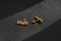 Yellow Gold CZ MUM Stud Earrings 3g Women’s Jewellery Gift