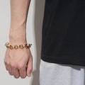 New Luxury Gold 15mm Alternate Ornate Belcher Bracelet