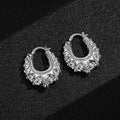 Silver 30mm Oval Gypsy Creole Earrings