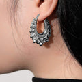 Silver 30mm Oval Gypsy Creole Earrings