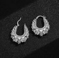 Silver 30mm Oval Gypsy Creole Earrings
