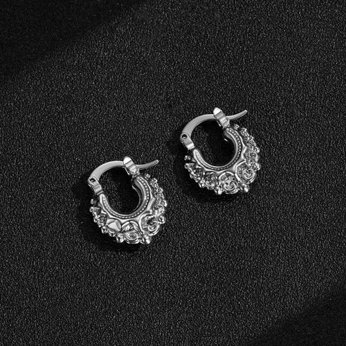Silver Baby Gypsy Creole Earrings