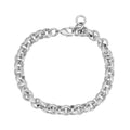 Silver Filled 9mm Lined Pattern Belcher Bracelet 8" For Men &amp; Women
