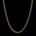 New 4mm Gold Diamond Cut Pattern Belcher Chain – 20 Inch