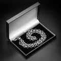 Premium 12mm Silver Plated Diamond Cut Pattern Belcher Chain 30 Inch