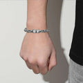 New 8mm Silver Double Boxing Glove Belcher Bracelet – 8 Inches