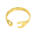 Gold Spanner Wrench Bangle Bracelet