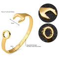 Gold Spanner Wrench Bangle Bracelet