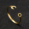 New 6mm Gold Spanner Wrench Adjustable Bangle Bracelet