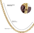 Luxury 4mm 9ct Gold Filled Diamond Cut Pattern Belcher Chain