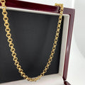 Luxury 4mm 9ct Gold Filled Diamond Cut Pattern Belcher Chain