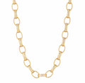 10mm Gold Oval Belcher Hammered Pattern Chained Chain