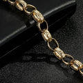 10mm Gold-Filled Hammered Oval Belcher Bracelet - Adjustable 8 Inch