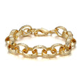 10mm Gold-Filled Hammered Oval Belcher Bracelet - Adjustable 8 Inch