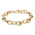 10mm Gold-Filled Hammered Oval Belcher Bracelet - Adjustable 8 Inch
