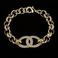 6 inch Horseshoe Belcher Bracelet With Stone Crystals