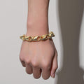 New 9ct Gold Filled  XXL 15mm 3D Tulip Bracelet with Albert Clasp