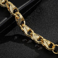 New 9ct Gold Filled  XXL 15mm 3D Tulip Bracelet with Albert Clasp