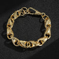 New 9ct Gold Filled  XXL 15mm 3D Tulip Bracelet with Albert Clasp