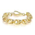 New 9ct Gold Filled  XXL 15mm 3D Tulip Bracelet with Albert Clasp