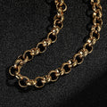 Luxury Set 8+24 Inch 8mm Gold Diamond Cut Pattern Belcher Bracelet and Chain