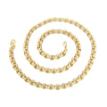 8mm Gold Filled Bonded Belcher Chain With CZ Stones 18 Inch