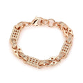 Rose Gold 3D Stars and Bars Bracelet