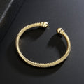 4mm Gold Twisted Torque Adjustable Bangle 6–6.5” Wrist 12g Classic Jewellery