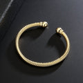 4mm Gold Twisted Torque Adjustable Bangle 6–6.5” Wrist 12g Classic Jewellery