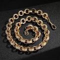 20mm Gold XXL Heavy Belcher Chain with Stones and Albert Clasp