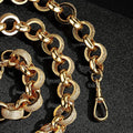 20mm Gold XXL Heavy Belcher Chain with Stones and Albert Clasp