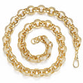 20mm Gold XXL Heavy Belcher Chain with Stones and Albert Clasp