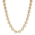 20mm Gold XXL Heavy Belcher Chain with Stones and Albert Clasp