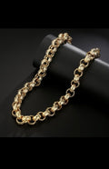 New 20mm Gold-Filled Bonded Ornate Belcher Chain with Albert Clasp