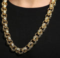 New 20mm Gold-Filled Bonded Ornate Belcher Chain with Albert Clasp