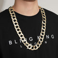 New Upgraded Heavy 27mm Gold Bark Chaps Cuban Curb Chain