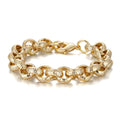 12mm Diamond Cut Pattern Belcher Bracelet fits 8-8.5inch wrist