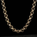 New 12mm Gold Diamond Cut Pattern Belcher Chain