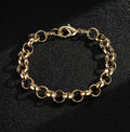 New Set 10mm Gold Classic Belcher Bracelet and Chain