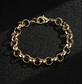 10mm Gold Plated Belcher Bracelet 9 inch Premium Quality For Men's